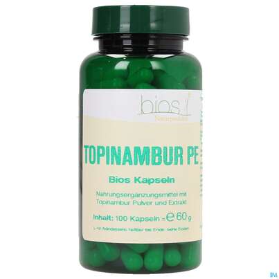 Sie sehen eine Packung Bios Topinambur Pulver-extrakt 100 Kapseln, Produktbild: 02 Bios Topinambur Pulver-extrakt 100 Kapseln, A-Nr.: 3893323 - 02