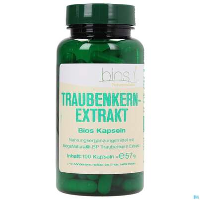 Sie sehen eine Packung Bios Traubenkernextrakt 100 Kapseln, Produktbild: 02 Bios Traubenkernextrakt 100 Kapseln, A-Nr.: 3893369 - 02