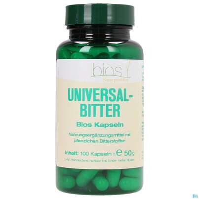 Sie sehen eine Packung Bios Universalbitter 100 Kapseln, Produktbild: 02 Bios Universalbitter 100 Kapseln, A-Nr.: 3893375 - 02
