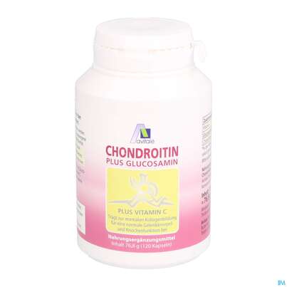 Sie sehen eine Packung Chondroitin Glucosamin Kapseln Avi 120st, Produktbild: 02 Chondroitin Glucosamin Kapseln Avi 120st, A-Nr.: 3831345 - 02