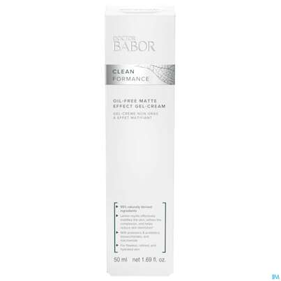 Sie sehen eine Packung Dr.babor Cleanformance Oil-free Matt Effect Cream 40084 50ml, Produktbild: 04 Dr.babor Cleanformance Oil-free Matt Effect Cream 40084 50ml, A-Nr.: 5579648 - 04