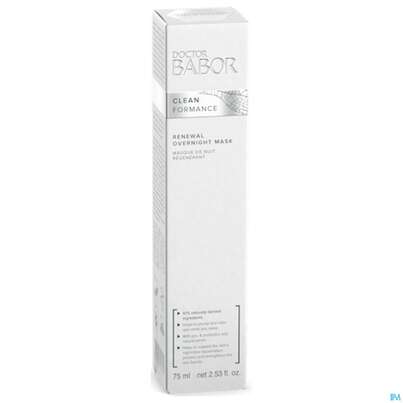 Sie sehen eine Packung Dr.babor Cleanformance Overnight Mask 48006 75ml, Produktbild: 01 Dr.babor Cleanformance Overnight Mask 48006 75ml, A-Nr.: 5579631 - 01