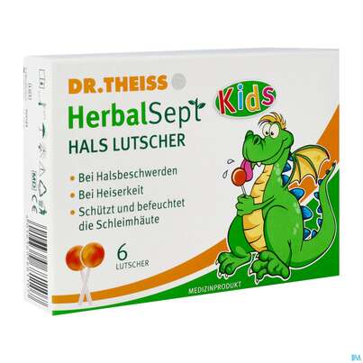 Dr.theiss Herbalsept Kids Lutscher Hals 6st, A-Nr.: 5790610 - 02