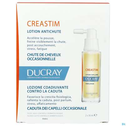 Sie sehen eine Packung Ducray Creastim Anti Haarausfall Intensivlotion 60ml, Produktbild: 01 Ducray Creastim Anti Haarausfall Intensivlotion 60ml, A-Nr.: 4146580 - 01