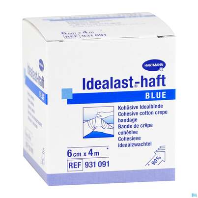Sie sehen eine Packung Elastische Binden Idealast/haft Kohaesiv/color Blau 4mx 6cm 1st, Produktbild: 05 Elastische Binden Idealast/haft Kohaesiv/color Blau 4mx 6cm 1st, A-Nr.: 4174582 - 05