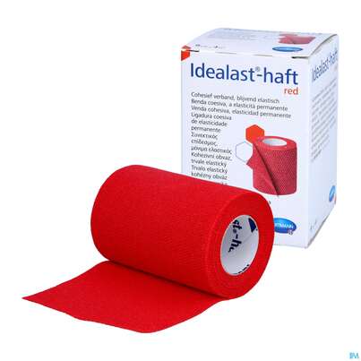 Sie sehen eine Packung Elastische Binden Idealast/haft Kohaesiv/color Rot 4mx 8cm 1st, Produktbild: 05 Elastische Binden Idealast/haft Kohaesiv/color Rot 4mx 8cm 1st, A-Nr.: 4174642 - 05