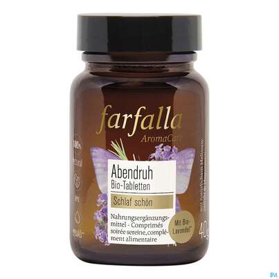 Sie sehen eine Packung Farfalla Abendruh Bio-tabl Schlaf Schoen 80st, Produktbild: 02 Farfalla Abendruh Bio-tabl Schlaf Schoen 80st, A-Nr.: 5675524 - 02