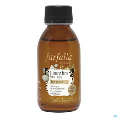 Sie sehen eine Packung Farfalla Immuno Forte Sirup Bleib Gesund 125ml, Produktbild: 02 Farfalla Immuno Forte Sirup Bleib Gesund 125ml, A-Nr.: 5675501 - 02