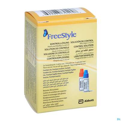 Freestyle Kontroll-lösung -abbott 4ml Flaeschchen 2st, A-Nr.: 3029694 - 02