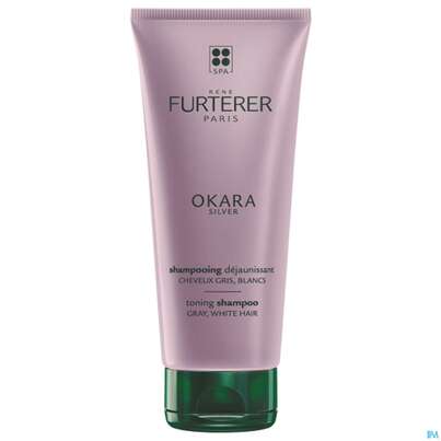 Sie sehen eine Packung Furterer Okara Silver Polarglanz-shampoo 200ml, Produktbild: 01 Furterer Okara Silver Polarglanz-shampoo 200ml, A-Nr.: 5439835 - 01