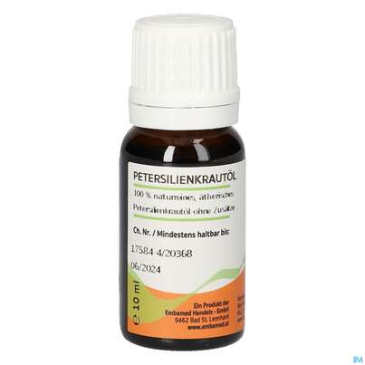 Sie sehen eine Packung Gall Pharma Petersilienkrautöl Embamed, Produktbild: 04 Gall Pharma Petersilienkrautöl Embamed, A-Nr.: 5420304 - 04