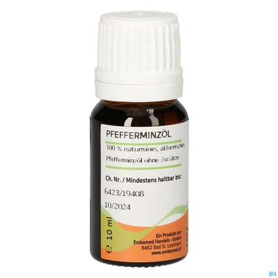 Sie sehen eine Packung Gall Pharma Pfefferminzöl Embamed, Produktbild: 01 Gall Pharma Pfefferminzöl Embamed, A-Nr.: 5038533 - 01