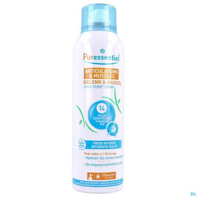Sie sehen eine Packung Gelenk +muskel Puressentiel Cryo Pure Spray 150ml, Produktbild: 02 Gelenk +muskel Puressentiel Cryo Pure Spray 150ml, A-Nr.: 5608539 - 02
