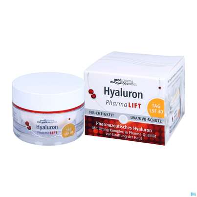Sie sehen eine Packung Hyaluron Pharma Lift Tag Lsf30 50ml, Produktbild: 06 Hyaluron Pharma Lift Tag Lsf30 50ml, A-Nr.: 5181880 - 06
