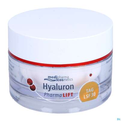 Sie sehen eine Packung Hyaluron Pharma Lift Tag Lsf30 50ml, Produktbild: 08 Hyaluron Pharma Lift Tag Lsf30 50ml, A-Nr.: 5181880 - 08