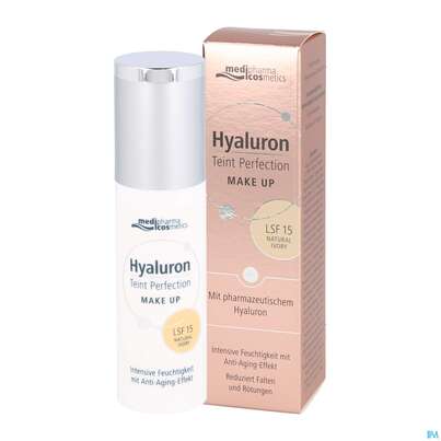 Sie sehen eine Packung Hyaluron Teint Perfection Make-up Natural Ivory 30ml, Produktbild: 06 Hyaluron Teint Perfection Make-up Natural Ivory 30ml, A-Nr.: 4881291 - 06