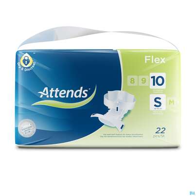 Sie sehen eine Packung Inkontinenz Attends Slip Flex M 10 22st, Produktbild: 03 Inkontinenz Attends Slip Flex M 10 22st, A-Nr.: 4271575 - 03