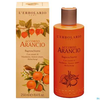 Sie sehen eine Packung L Erbolario Bad +duschgel Accordo Arancio Orange 036.7 250ml, Produktbild: 02 L Erbolario Bad +duschgel Accordo Arancio Orange 036.7 250ml, A-Nr.: 4295311 - 02