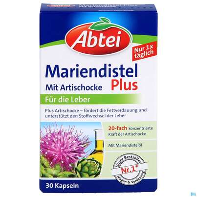 Sie sehen eine Packung Mariendistel Oel Kapseln Abtei 30st, Produktbild: 01 Mariendistel Oel Kapseln Abtei 30st, A-Nr.: 3396441 - 01