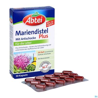 Sie sehen eine Packung Mariendistel Oel Kapseln Abtei 30st, Produktbild: 05 Mariendistel Oel Kapseln Abtei 30st, A-Nr.: 3396441 - 05