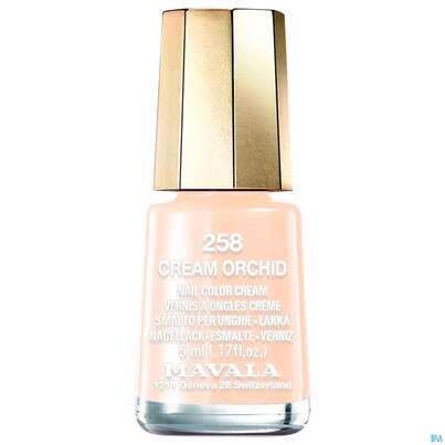Sie sehen eine Packung Mavala Nagellacke 258 Creme Orchidee 5ml, Produktbild: 01 Mavala Nagellacke 258 Creme Orchidee 5ml, A-Nr.: 4612875 - 01