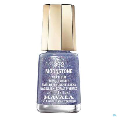 Sie sehen eine Packung Mavala Nagellacke 392 Moonstone 5ml, Produktbild: 01 Mavala Nagellacke 392 Moonstone 5ml, A-Nr.: 4173720 - 01