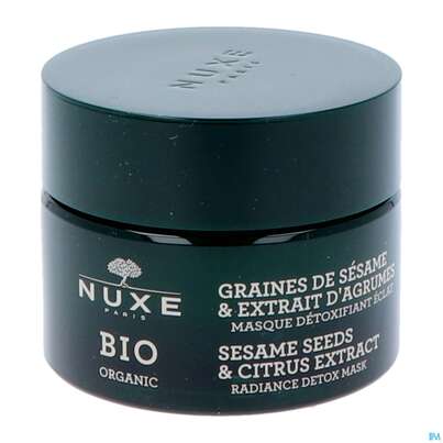 Sie sehen eine Packung Nuxe Bio Sesame Seeds+citrus Extrakt Radiance Detox Mask 50ml, Produktbild: 03 Nuxe Bio Sesame Seeds+citrus Extrakt Radiance Detox Mask 50ml, A-Nr.: 5607824 - 03