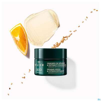 Sie sehen eine Packung Nuxe Bio Sesame Seeds+citrus Extrakt Radiance Detox Mask 50ml, Produktbild: 06 Nuxe Bio Sesame Seeds+citrus Extrakt Radiance Detox Mask 50ml, A-Nr.: 5607824 - 06