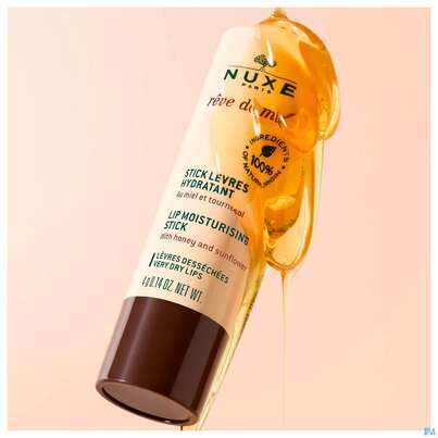 Sie sehen eine Packung Nuxe Reve De Miel Duo Lip Moist Stick 2x4g 1pk, Produktbild: 03 Nuxe Reve De Miel Duo Lip Moist Stick 2x4g 1pk, A-Nr.: 4920097 - 03