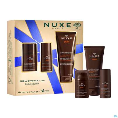 Sie sehen eine Packung Nuxe Xmas/2023/exclusively Him Moist Purp Gel 50ml +deo 50ml +douche 200ml Men 1st, Produktbild: 03 Nuxe Xmas/2023/exclusively Him Moist Purp Gel 50ml +deo 50ml +douche 200ml Men 1st, A-Nr.: 5808847 - 03