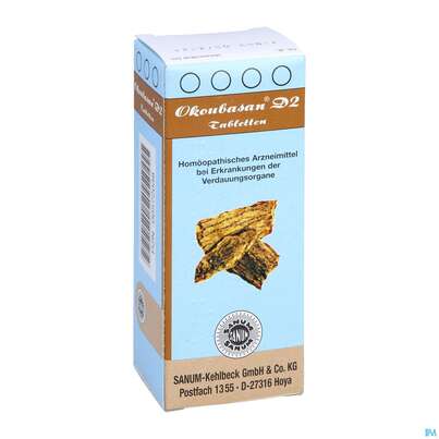Sie sehen eine Packung Okoubasan Tabl D2 80st, Produktbild: 02 Okoubasan Tabl D2 80st, A-Nr.: 2589190 - 02