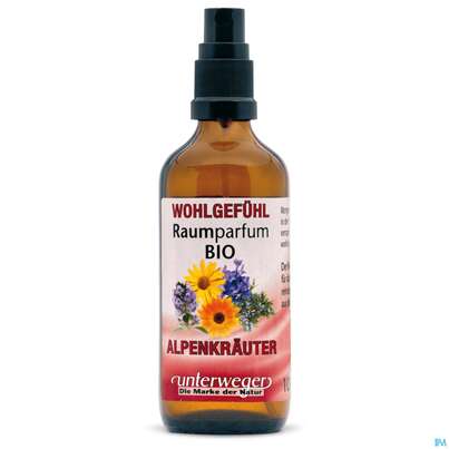 Sie sehen eine Packung Raumparfum Bio Wohlgefuehl Alpenkraeuter 100ml, Produktbild: 01 Raumparfum Bio Wohlgefuehl Alpenkraeuter 100ml, A-Nr.: 4364236 - 01