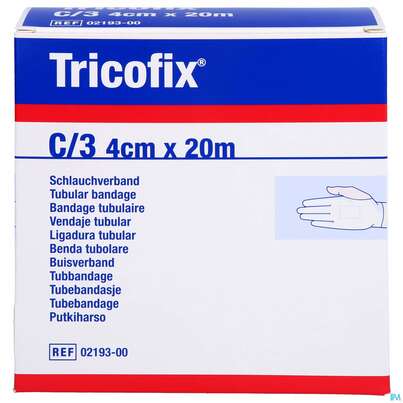 Sie sehen eine Packung Schlauchverband Tricofix 20m Gr C Nr 0219300 1st, Produktbild: 01 Schlauchverband Tricofix 20m Gr C Nr 0219300 1st, A-Nr.: 0635129 - 01