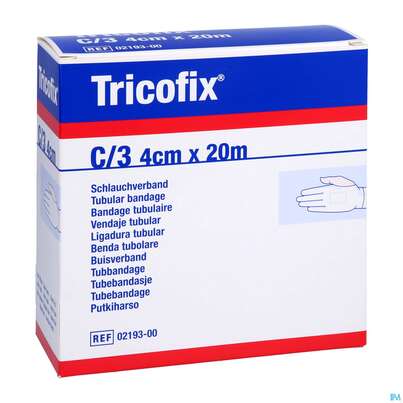 Sie sehen eine Packung Schlauchverband Tricofix 20m Gr C Nr 0219300 1st, Produktbild: 03 Schlauchverband Tricofix 20m Gr C Nr 0219300 1st, A-Nr.: 0635129 - 03