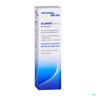 Sie sehen eine Packung Shampoon Thymuskin Classic 200ml, Produktbild: 01 Shampoon Thymuskin Classic 200ml, A-Nr.: 4266976 - 01