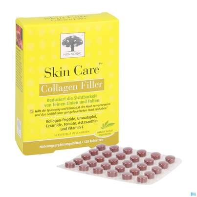 Sie sehen eine Packung Skin Care Collagen Filler Tabl 120st, Produktbild: 07 Skin Care Collagen Filler Tabl 120st, A-Nr.: 5104939 - 07
