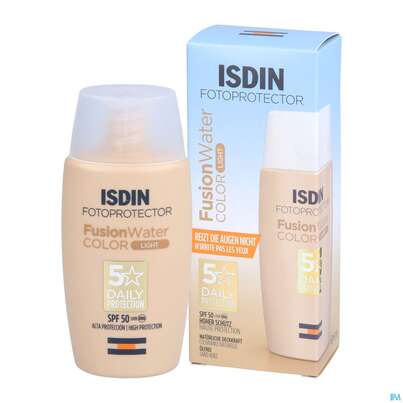 Sie sehen eine Packung Sonnenprodukte Isdin/fotoprotection Fusion Water Color Light Lsf 50 50ml, Produktbild: 07 Sonnenprodukte Isdin/fotoprotection Fusion Water Color Light Lsf 50 50ml, A-Nr.: 5570274 - 07