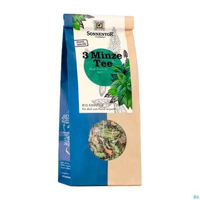 Sie sehen eine Packung Sonnentor Bio/3-minze-tee Lose 01241 50g, Produktbild: 02 Sonnentor Bio/3-minze-tee Lose 01241 50g, A-Nr.: 5804743 - 02