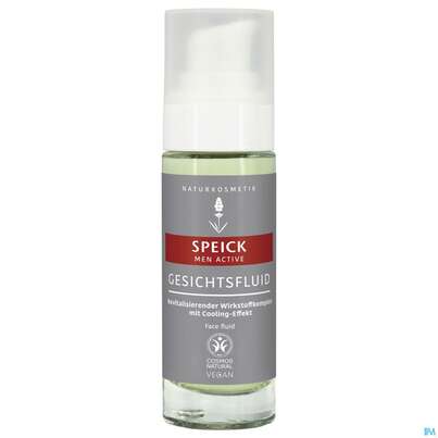Sie sehen eine Packung Speick Men/active Gesichtsfluid Nr 61 30ml, Produktbild: 02 Speick Men/active Gesichtsfluid Nr 61 30ml, A-Nr.: 5775444 - 02