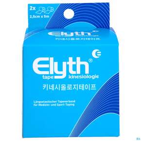 Tape Elyth Kinesiotape-verband 2,5cmx 5m Blau 2st, A-Nr.: 3267293 - 01