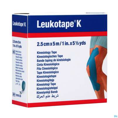 Tape Kinesiologisch Leukotape K 5mx 2,5cm Blau 1st, A-Nr.: 3151917 - 04