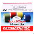 Sie sehen eine Packung Tape Pressotherm/sport-tape 3,8cmx 10m Reissfest Hautvertraegl Blau 1st, Produktbild: 01 Tape Pressotherm/sport-tape 3,8cmx 10m Reissfest Hautvertraegl Blau 1st, A-Nr.: 4251182 - 01
