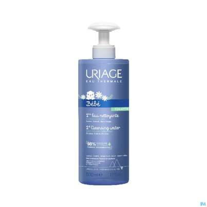 Sie sehen eine Packung Uriage Baby Reinigungswasser 500ml, Produktbild: 03 Uriage Baby Reinigungswasser 500ml, A-Nr.: 5617662 - 03