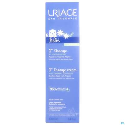 Sie sehen eine Packung Uriage Baby Windelcreme 100ml, Produktbild: 01 Uriage Baby Windelcreme 100ml, A-Nr.: 5617745 - 01
