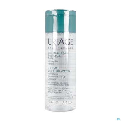 Sie sehen eine Packung Uriage Mizellenwasser Mischhaut-fettige Haut 100ml, Produktbild: 03 Uriage Mizellenwasser Mischhaut-fettige Haut 100ml, A-Nr.: 5619017 - 03