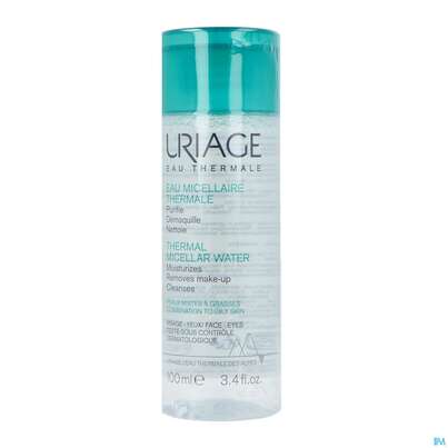 Sie sehen eine Packung Uriage Mizellenwasser Mischhaut-fettige Haut 100ml, Produktbild: 04 Uriage Mizellenwasser Mischhaut-fettige Haut 100ml, A-Nr.: 5619017 - 04