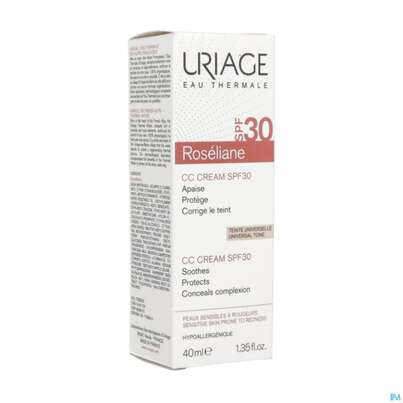 Sie sehen eine Packung Uriage Roseliane Cc Cream Gegen Roetungen Spf30 40ml, Produktbild: 04 Uriage Roseliane Cc Cream Gegen Roetungen Spf30 40ml, A-Nr.: 5618638 - 04