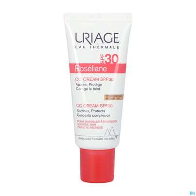 Sie sehen eine Packung Uriage Roseliane Cc Cream Gegen Roetungen Spf30 40ml, Produktbild: 06 Uriage Roseliane Cc Cream Gegen Roetungen Spf30 40ml, A-Nr.: 5618638 - 06