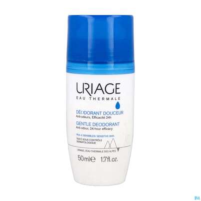 Sie sehen eine Packung Uriage Sanftes Deodorant Roll-on 50ml, Produktbild: 04 Uriage Sanftes Deodorant Roll-on 50ml, A-Nr.: 5618905 - 04