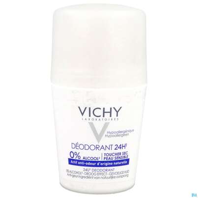 Sie sehen eine Packung Vichy Deo/roll-on Ohne Aluminiumsalze 24h 50ml, Produktbild: 02 Vichy Deo/roll-on Ohne Aluminiumsalze 24h 50ml, A-Nr.: 4305340 - 02